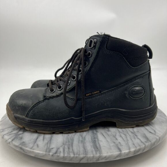 Dr Martens Men 8 Boots Black Industrial Steel Toe Safety Slip Resistant Work main image 14